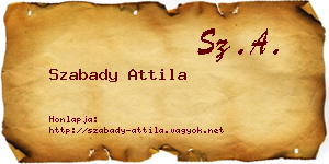 Szabady Attila névjegykártya