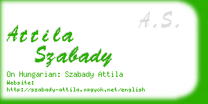 attila szabady business card